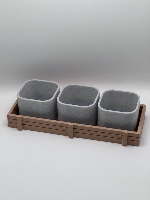 Caisse + 3 Pots