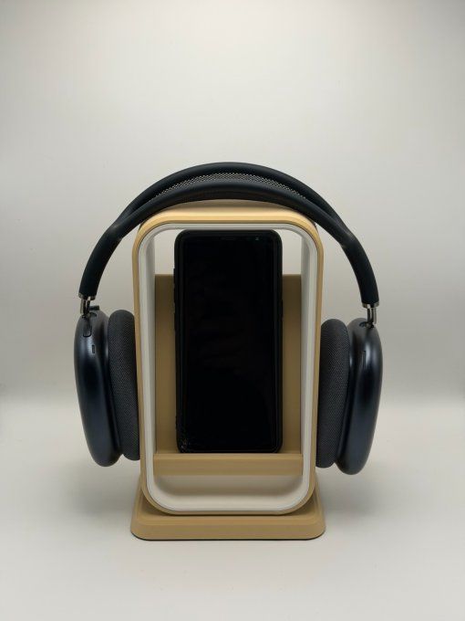 Support Téléphone et Casque Audio Compact