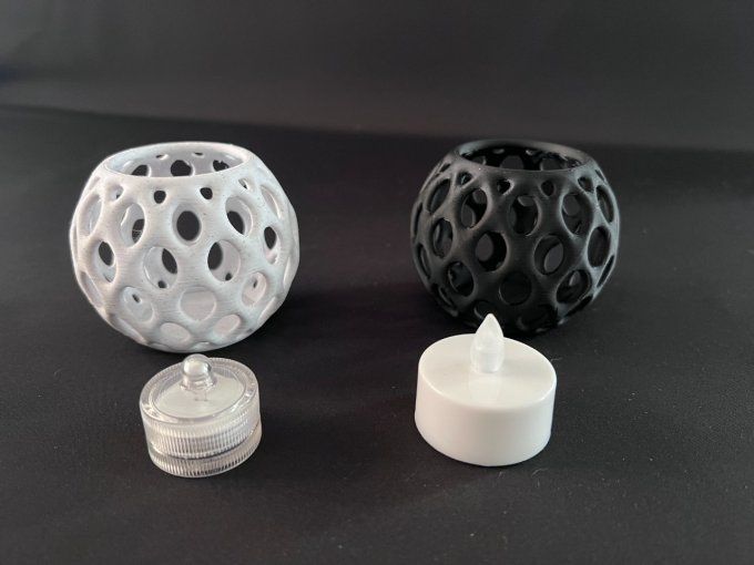 Photophore tealight Voronoï