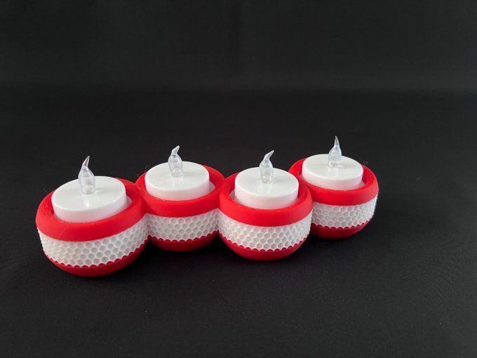 Support 4 Bougies Leds