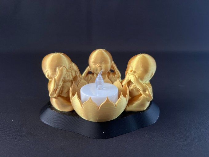 Petit buddhas tealight ne pas voir, dire, entendre