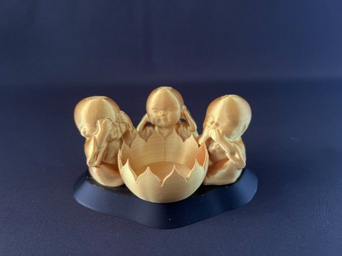 Petit buddhas tealight ne pas voir, dire, entendre