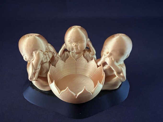 Petit buddhas tealight ne pas voir, dire, entendre