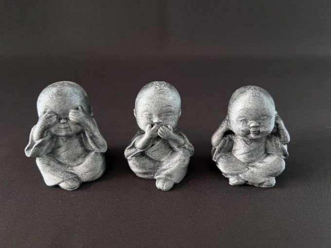3 Buddhas de la sagesse ne pas voir, dire, entendre