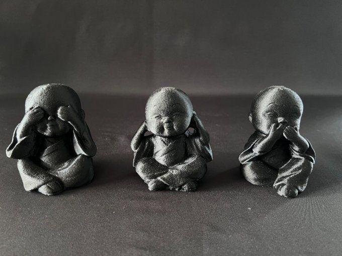 3 Buddhas de la sagesse ne pas voir, dire, entendre