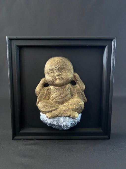 Cadre Buddha ne pas voir, dire, entendre (individuel)