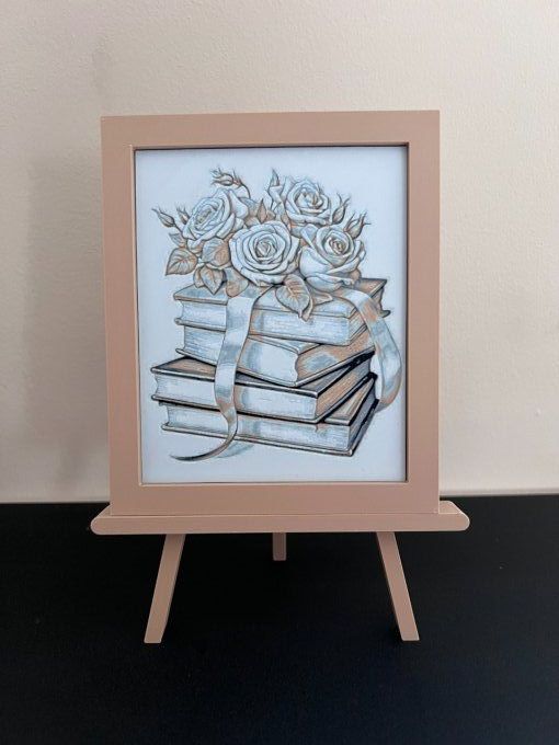 Bouquet de Roses sur livres