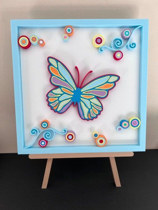 Cadre Art Quilling - Papillon