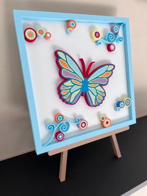 Cadre Art Quilling - Papillon