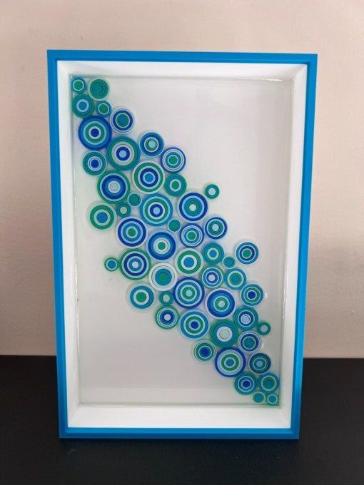 Plateau Art Quilling Bleu