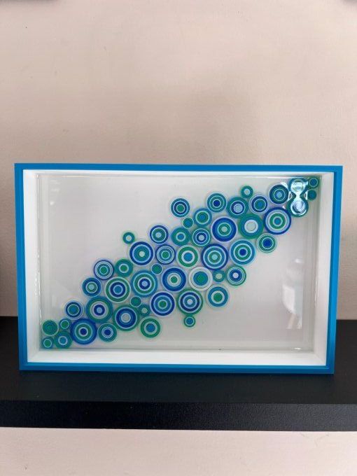 Plateau Art Quilling Bleu