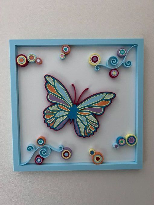 Cadre Art Quilling - Papillon