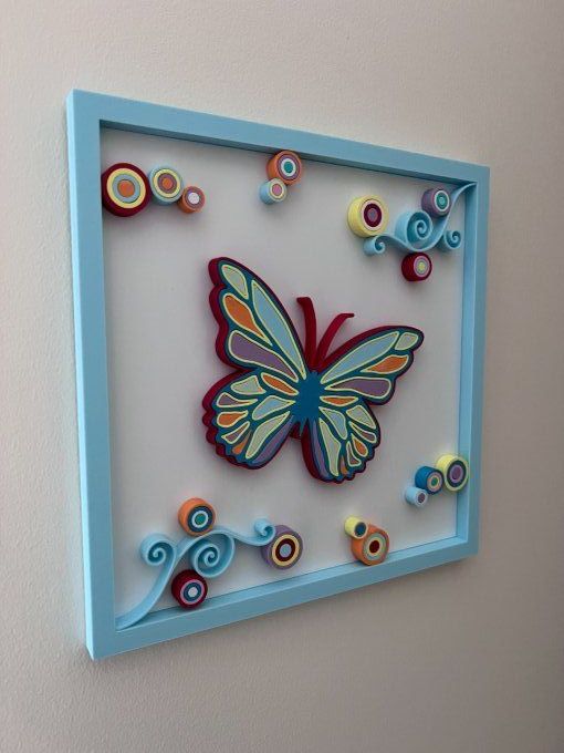 Cadre Art Quilling - Papillon